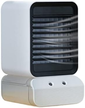 Evaporative Air Cooler, Small Air Conditioner, USB Powered Poratble Air Cooler w/Humidifier, Colors Night Light, 3 Speeds Mini Air Conditioner Poratble for Room/Desktop/Office