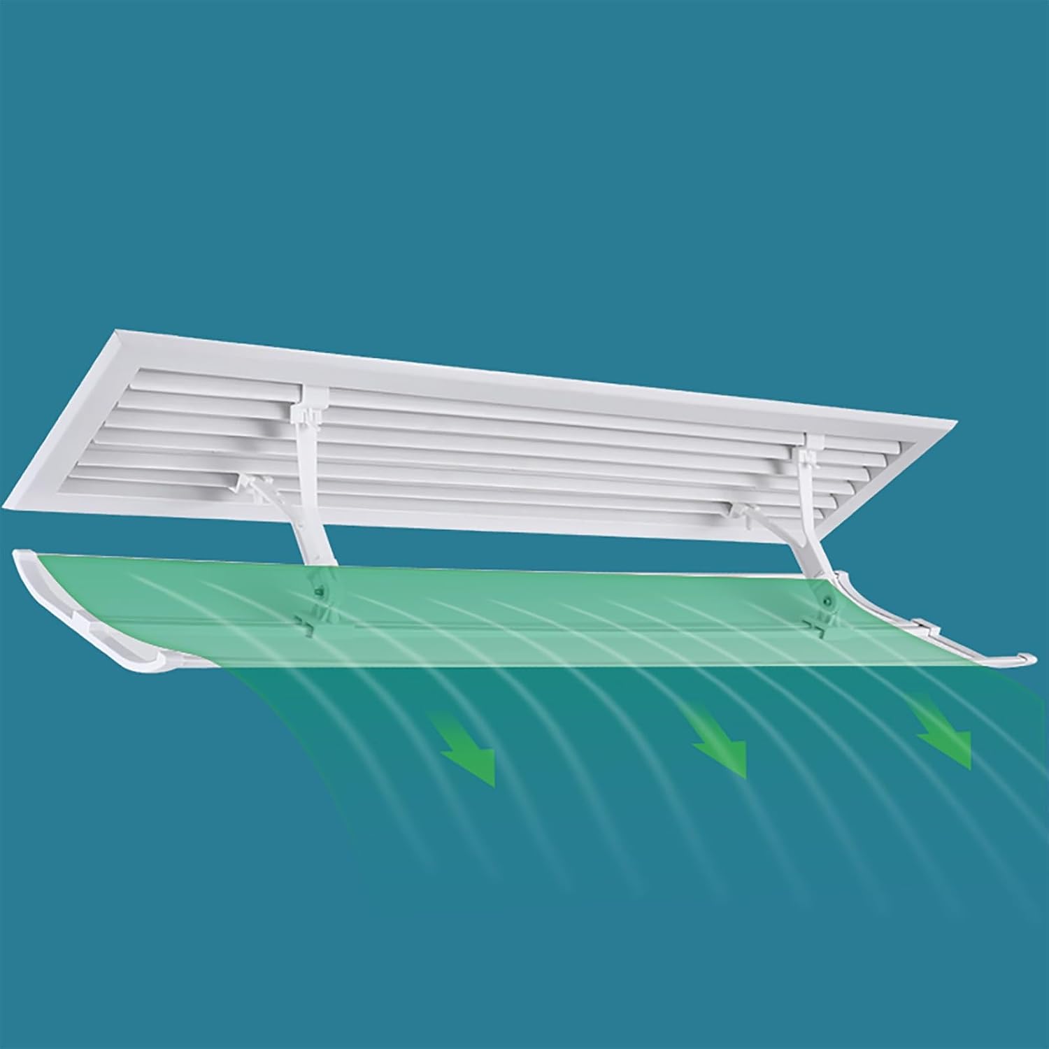 Adjustable Air Conditioner Deflector Windshield, Anti-Direct Blow Air Diverter, Adjustable Baffle for Central AC, Side Walls, Ceiling Vents