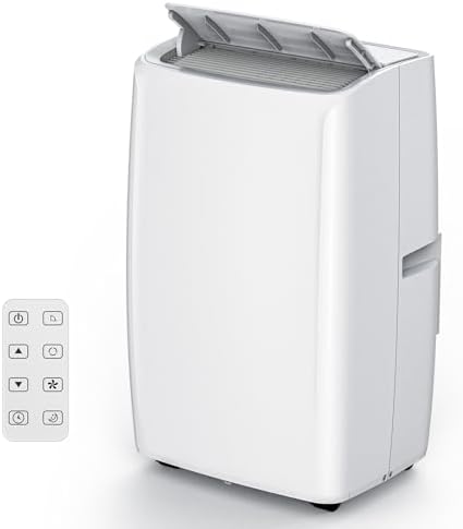 Portable Air Conditioners, 14,000 BTU Portable AC, Cools up to 750 Sq. Ft 3-in-1 Mobile AC for Room with Dehumidifier Fan Sleep Mode, 24H Timer, Remote Control, and Window Installation Kit Included