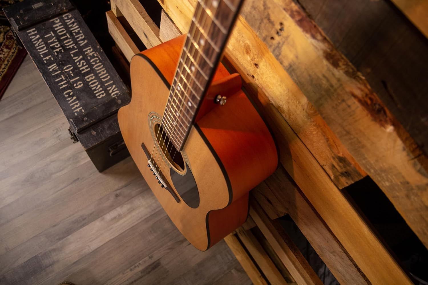 Jasmine S35 Dreadnought Acoustic Guitar Strings 6, Rosewood Fingerboard, Advanced X Bracing – Full-Size Guitar for Beginners & Others – Natural Finish, Right