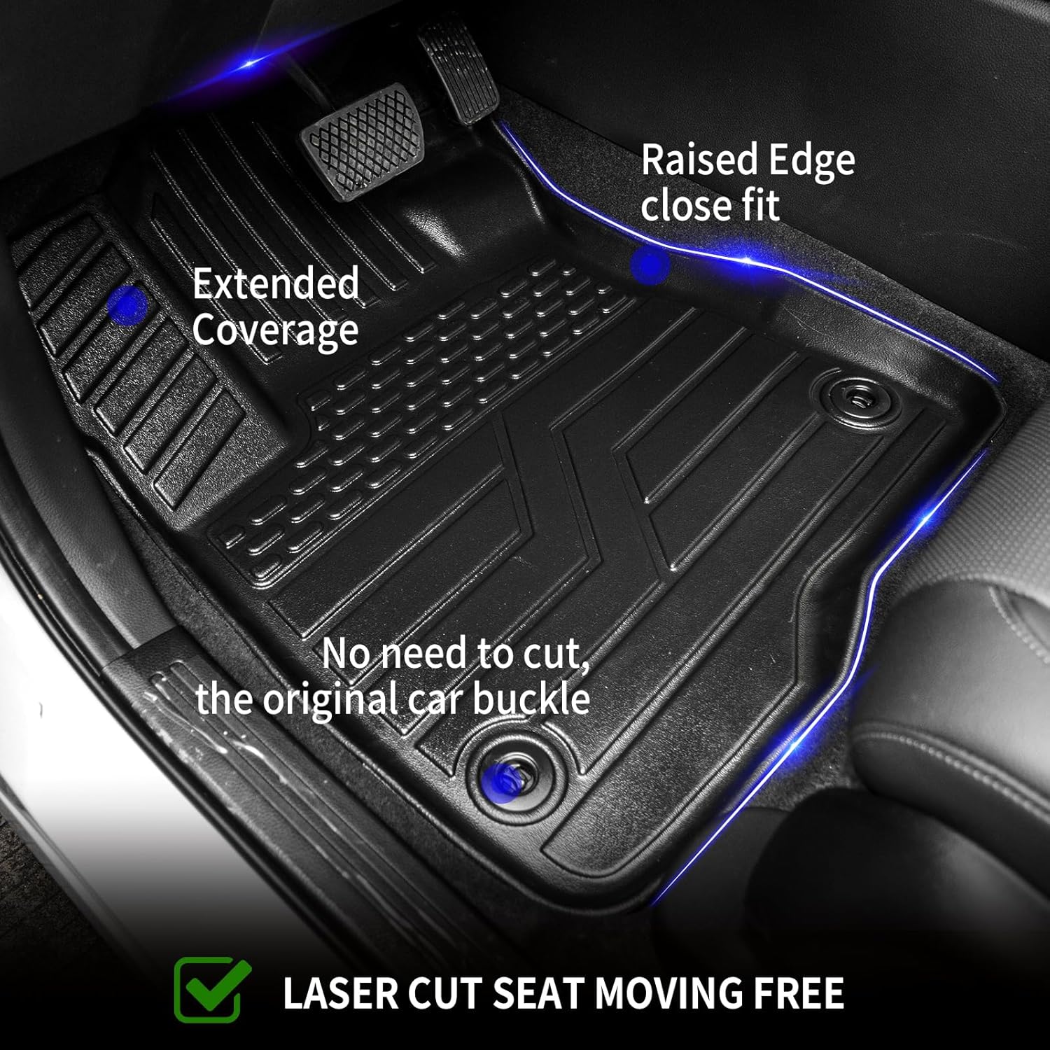 Rongtaod Floor Mats Compatible with 2023 2024 2025 2026 Honda CRV (Include Hybrid) Cargo Mat Trunk Mat Cargo Liner Back Seat Cover CR-V Accessories (Fit Upper Deck, Trunk Mat+Backrest Mats+Floor Mats)