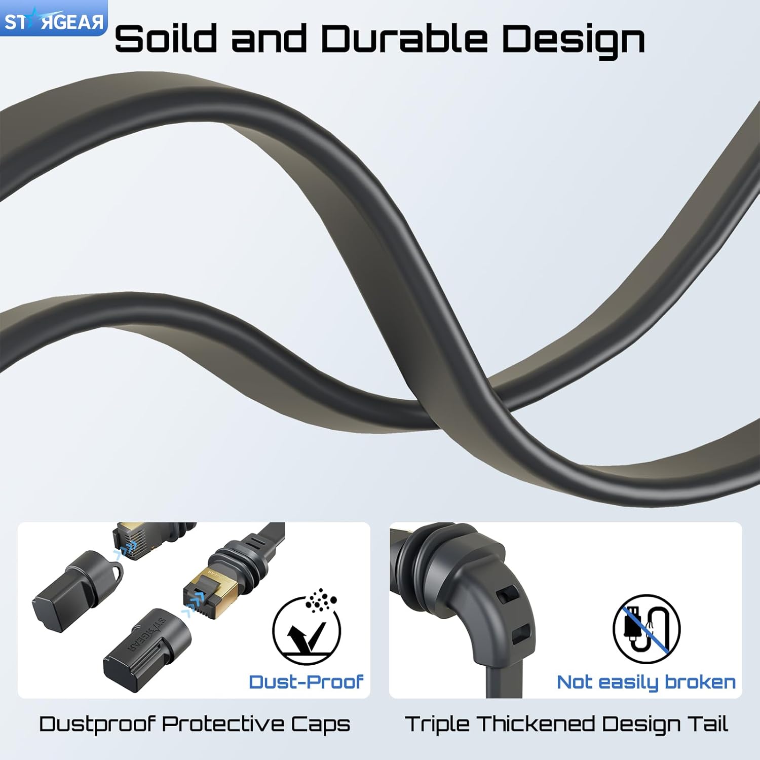 150FT Starlink Gen 3/Mini Cable, Starlink Flat Hidden Power Ethenet Cable, Starlink Accessories Extreme Slim Power Cord Shielded for Window Door