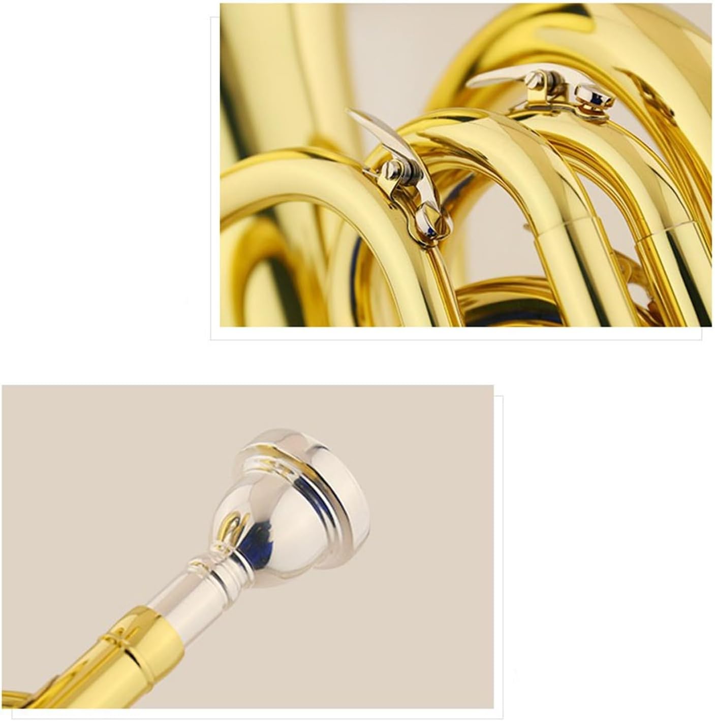 Professional B flat euphonium brass instrument