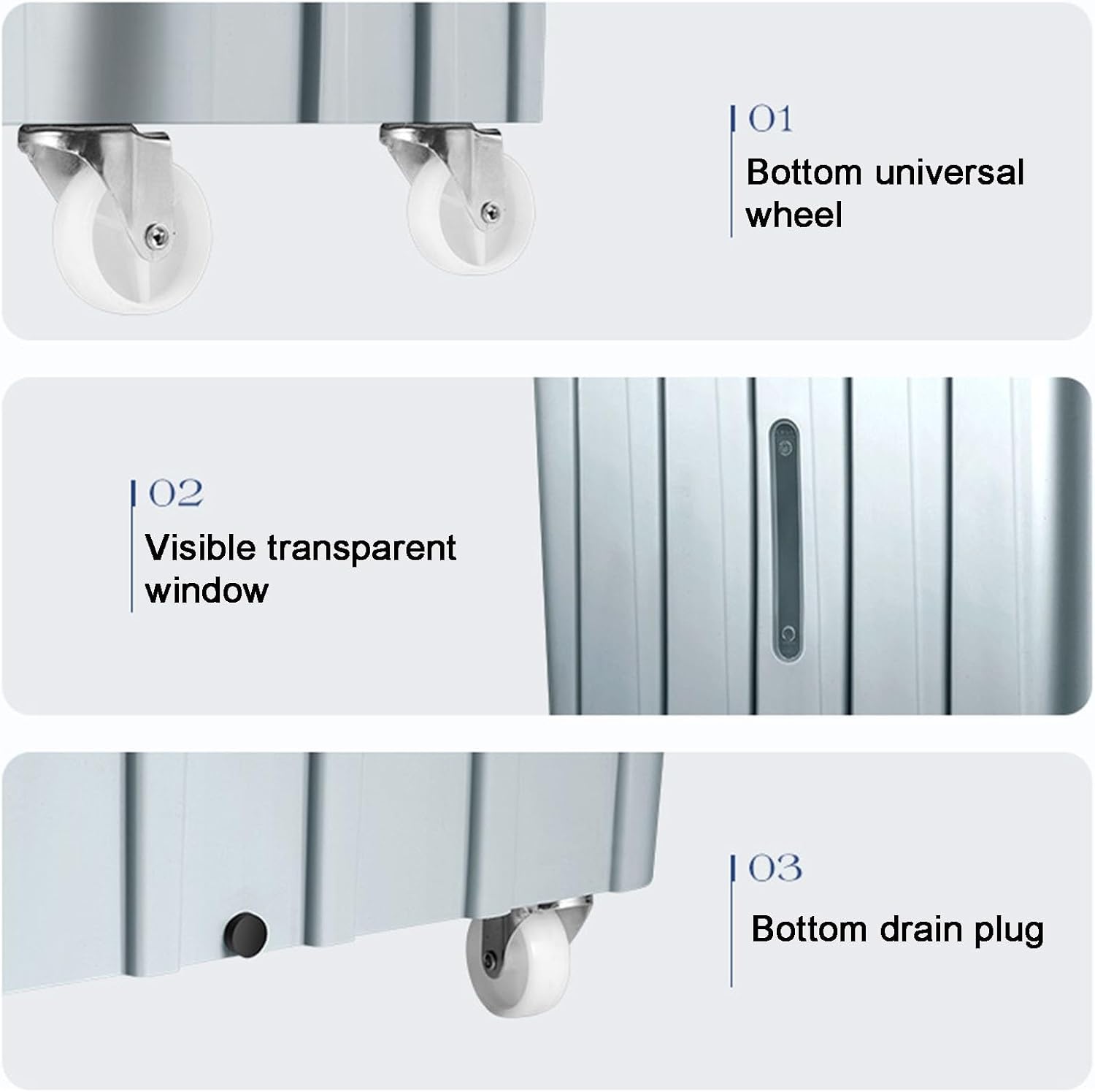 Portable Evaporative Air Cooler, Swamp Cooler with Knob, Portable Air Conditioner with 11 Gal Water Tank, 4 Ice Packs for Outdoor Indoor