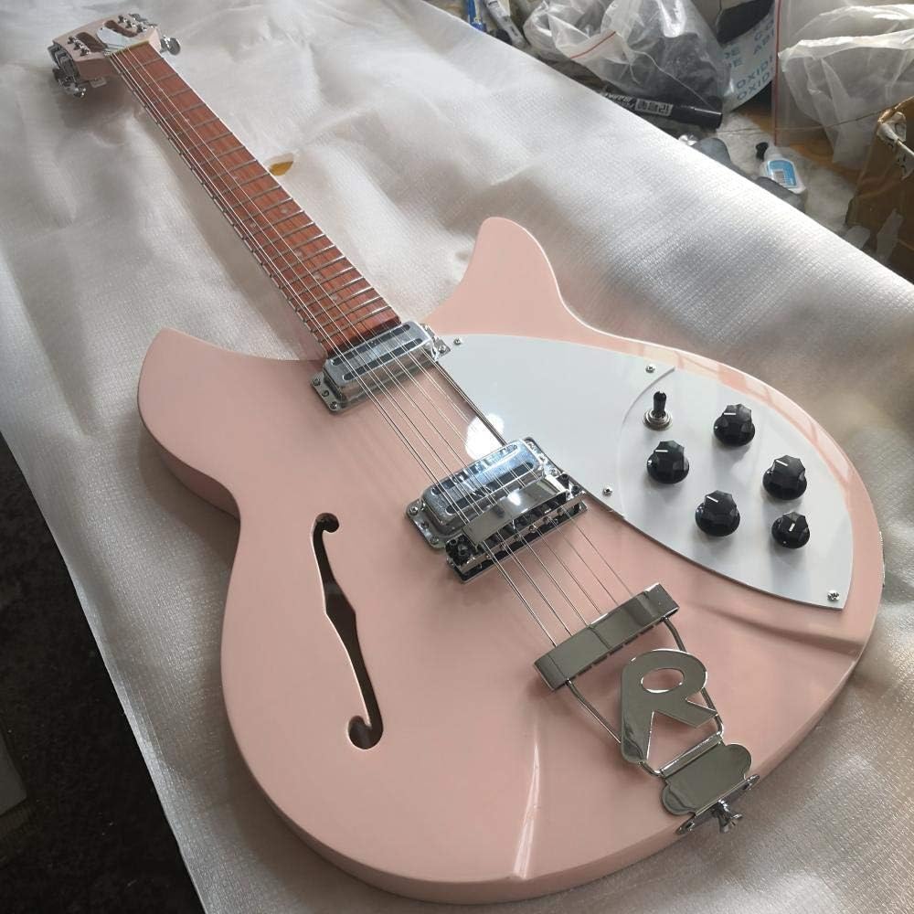 12 String Electric Guitar Electric Guitar Pink Body and Neck Rosewood Fingerboard Acoustic Guitars (Size : 39 inches)