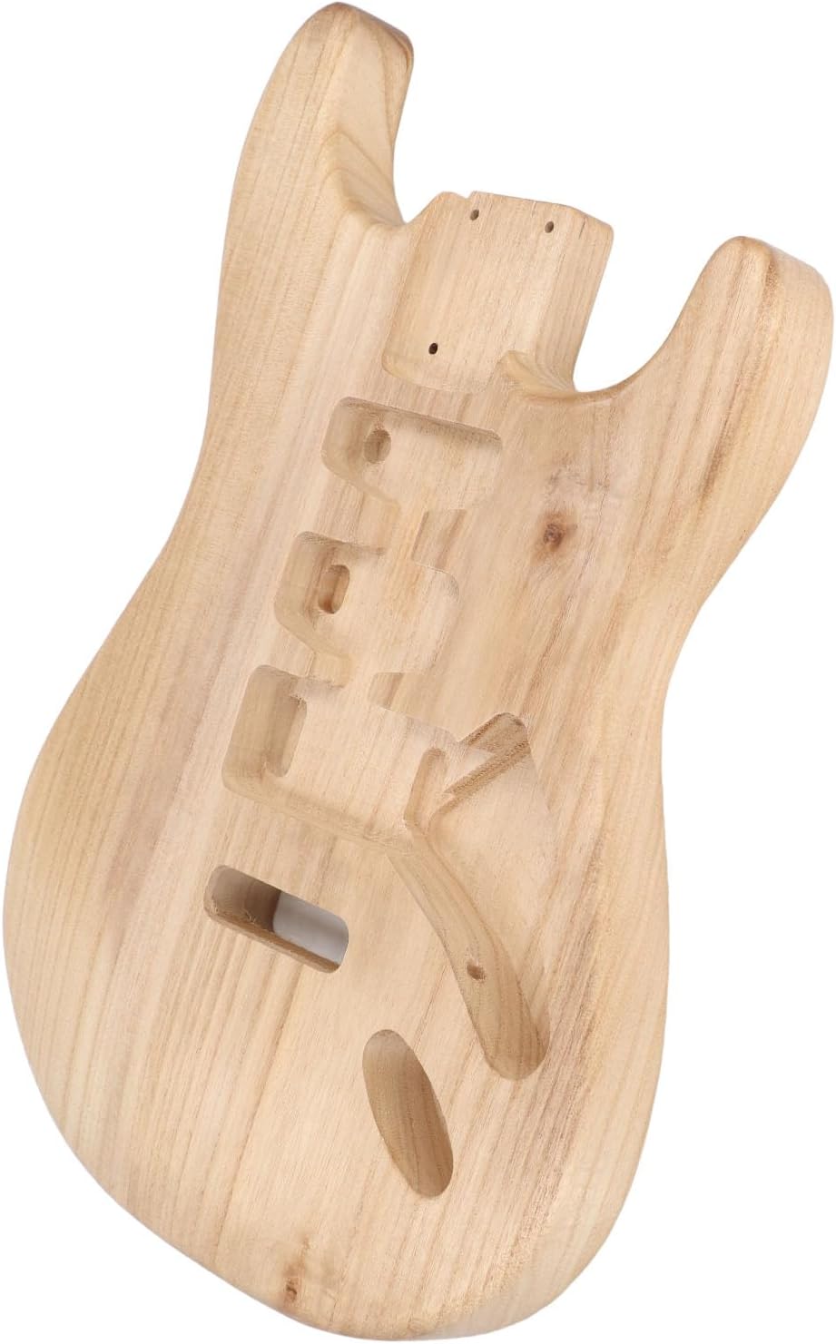 LiebeWH Unfinished Guitar Body, Paulownia Wood, Lightweight Electric Guitar Body, DIY SSH Style Instrument for Customization