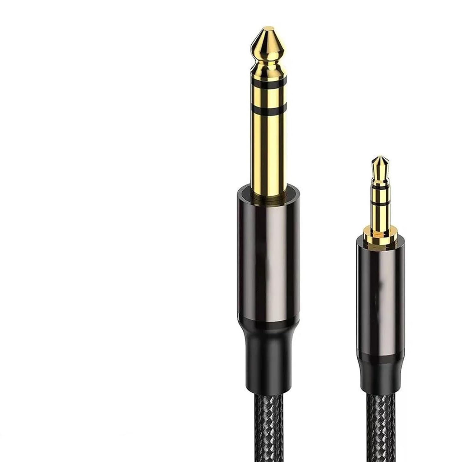 Pro Audio Cable Stereo Cable 1/4 Male to 1/8 Male TRS Bidirectional Cord for Headphone Guitar Mixer Laptop Amp(Pack of 3,2m)