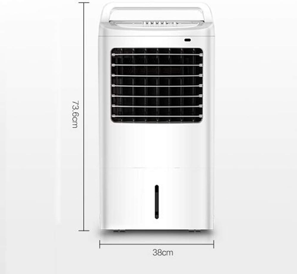 Cooling Fans Portable Evaporative Air Cooler with Fan & Humidifier 3 Speed 3 Modes Bladeless Quiet Electric Fan WRemote Control for Indoor Home Office Dorms 55W 3 Speed Setting, White