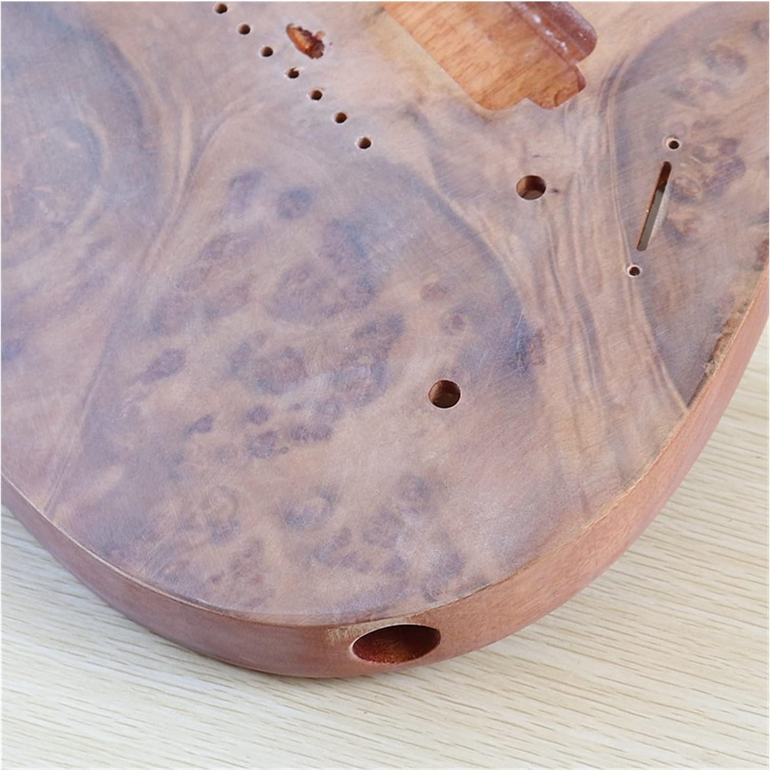 TSTS 8 String Electric Guitar Body Tree Burl Top Guitar Barrel Okoume Wood Body for Electric Guitar Guitar DIY Accessory