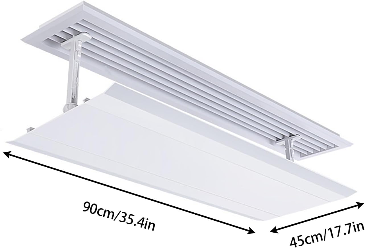 Top Central Air Conditioner Vent Deflectors, Wider Air Conditioning Deflectors For Central Ceiling Prevent Direct Air Blowing for Home, Office
