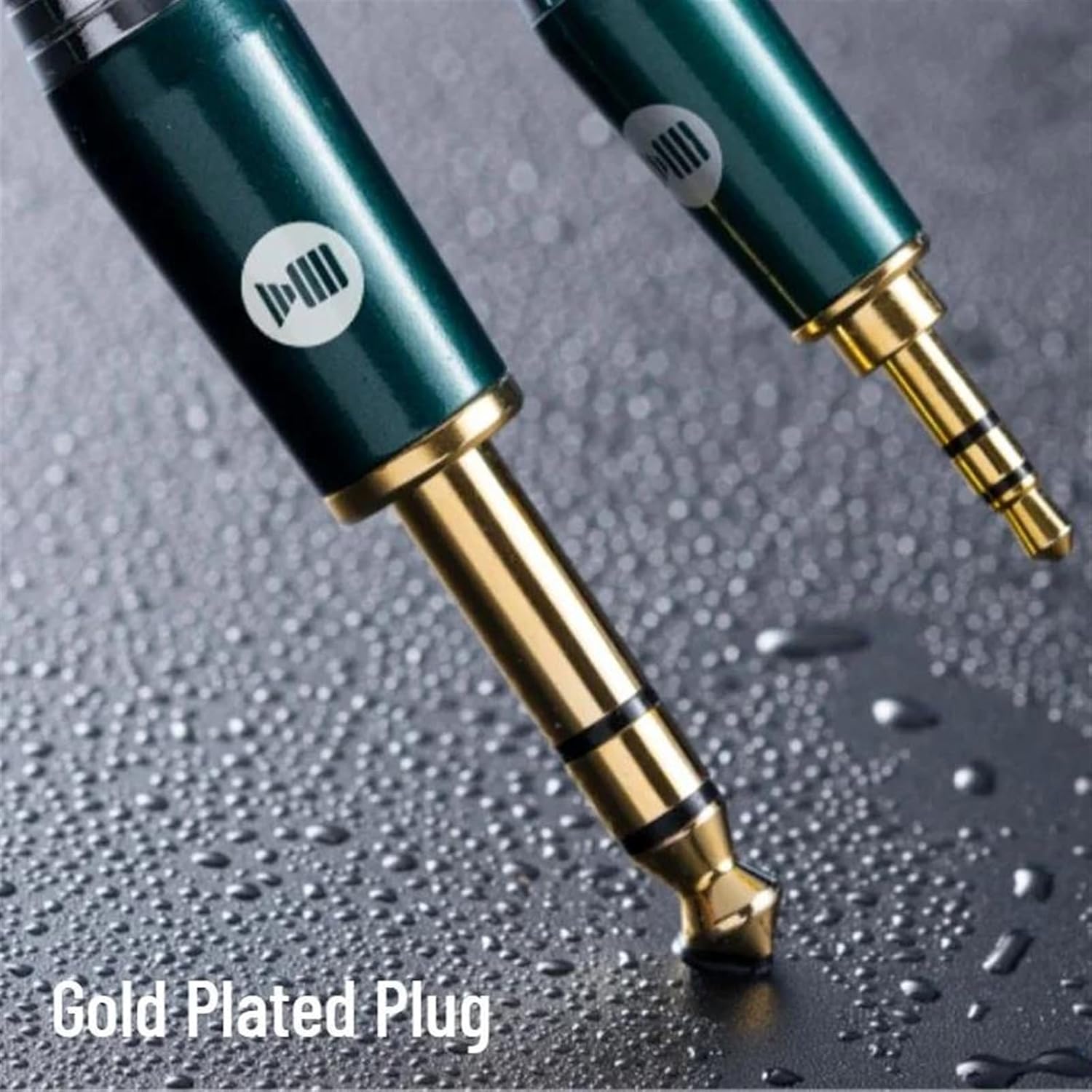 Pro Audio Cable Professional Silver Plated TRS 3.5 to 6.5 Cable for Phone Computer Amplifier Guitar and Other Instrument to Speaker(TRS,0.5m)