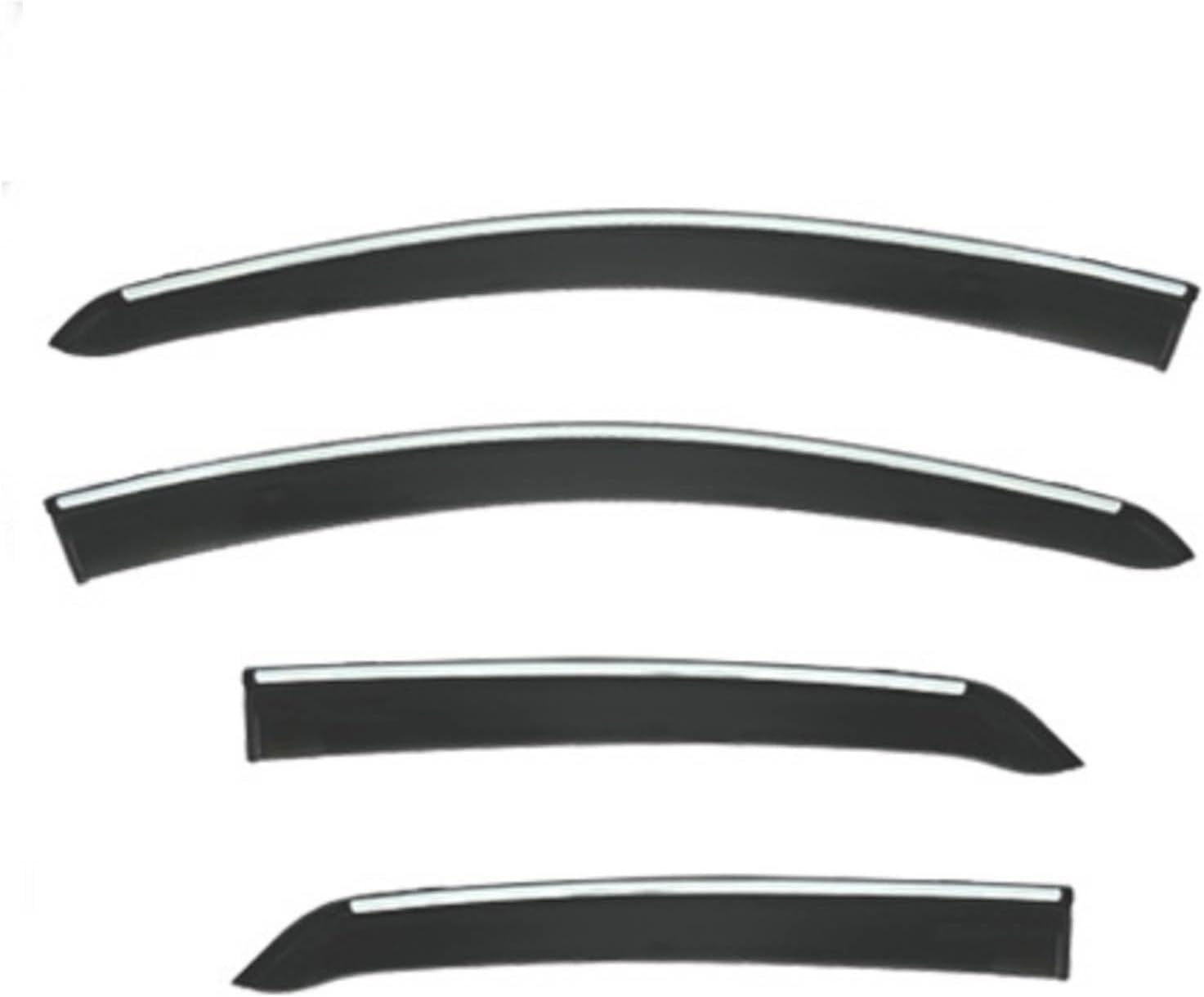 Window Deflectors for Toyota Yaris Hatchback MK2-XP90 2006-2010, Sun Rain Guard Window Visors Vent Shades with Bright Stripes Car Accessories