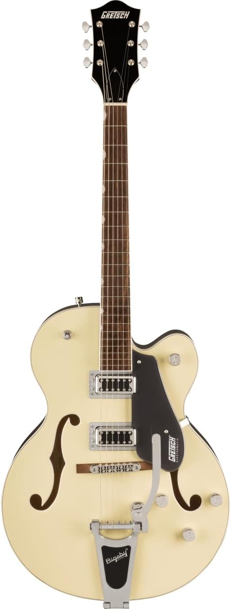 Gretsch G5420T Electromatic Classic Hollow Body Single-Cut 6-String Right-Handed Electric Guitar with Bigsby Tailpiece (Two-Tone Vintage White/London Gray)