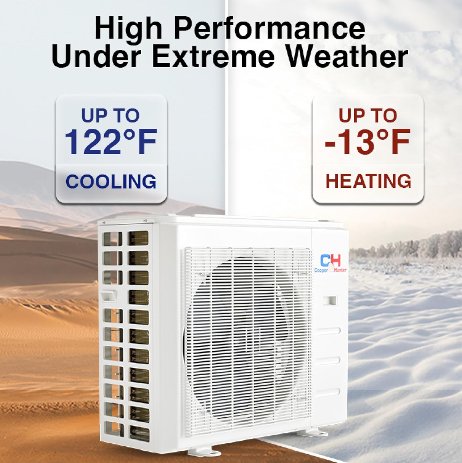Cooper & Hunter 18,000 BTU 230V Mini Split AC/Heating System, Ductless Wall Mount – 24 SEER2 Inverter – 16FT Installation Kit & Smart Control Included – Pre-Charged