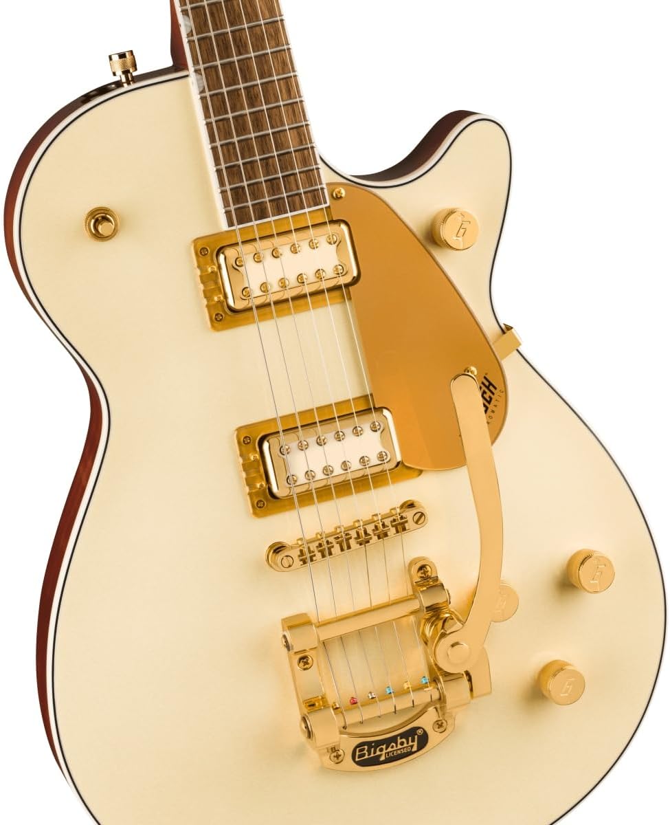 Gretsch Electromatic Pristine LTD Jet Single-Cut 6-String Right-Handed Electric Guitar with Bigsby Tailpiece (White Gold)