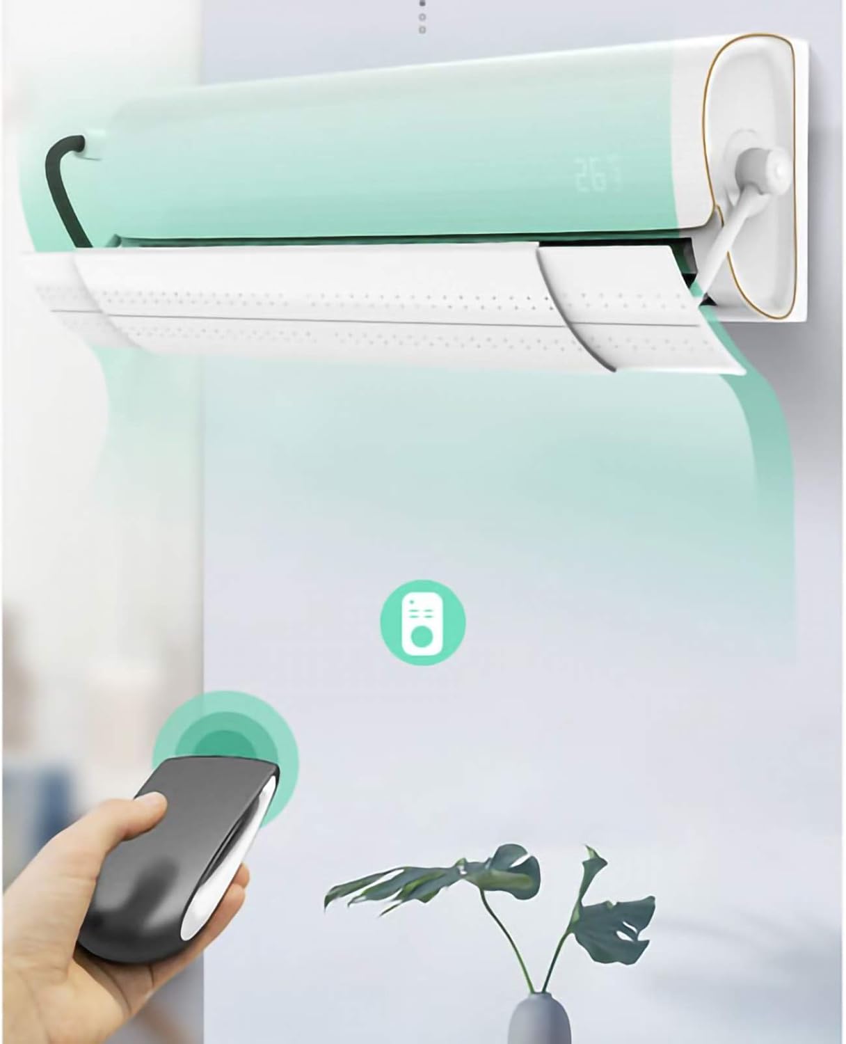 Air conditioner windshield Retractable Air Conditioner Deflector, Adjustable Windshield with Direct Blow Deflector, Retractable Air Conditioner Deflector