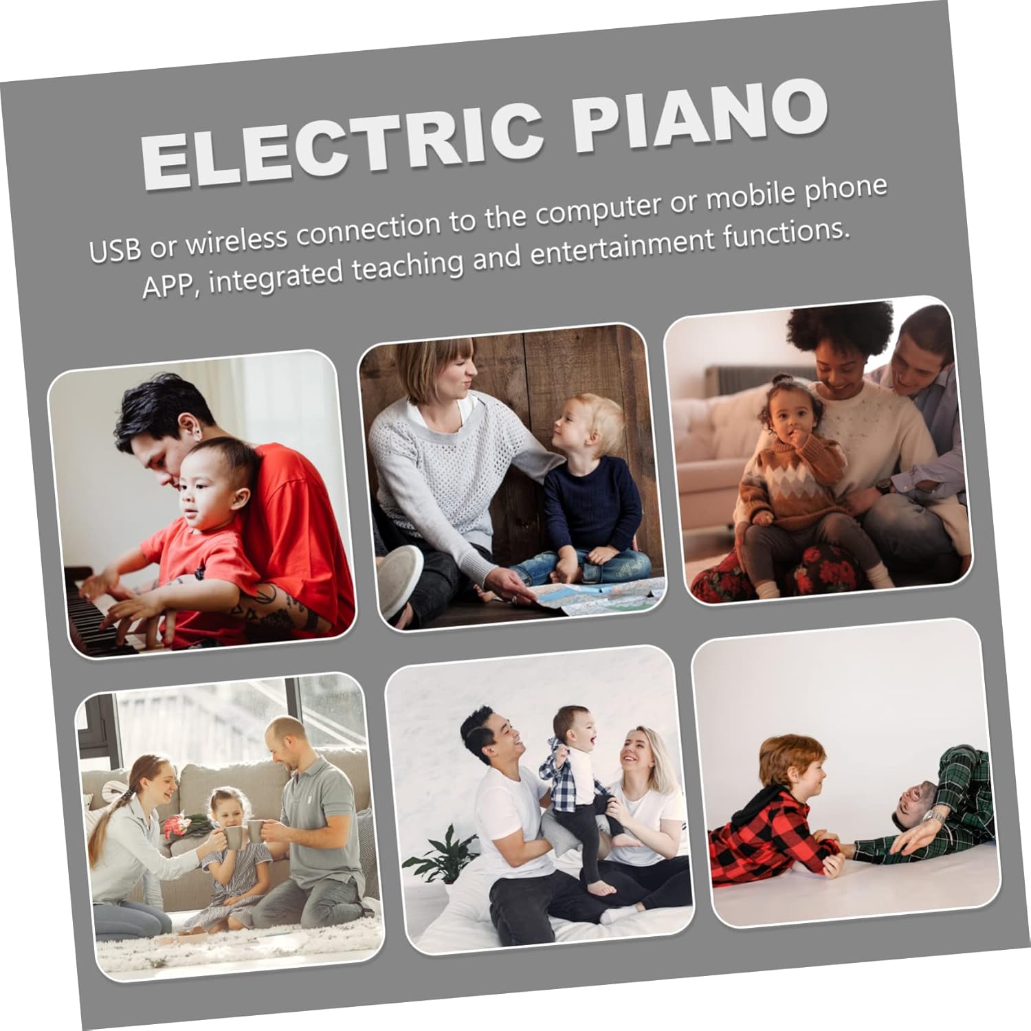 KESYOO Keys Foldable Piano for Boys and Girls Midi Keyboard Piano Drum Rechargeable Hand Rolled Weighted Keyboard Ages