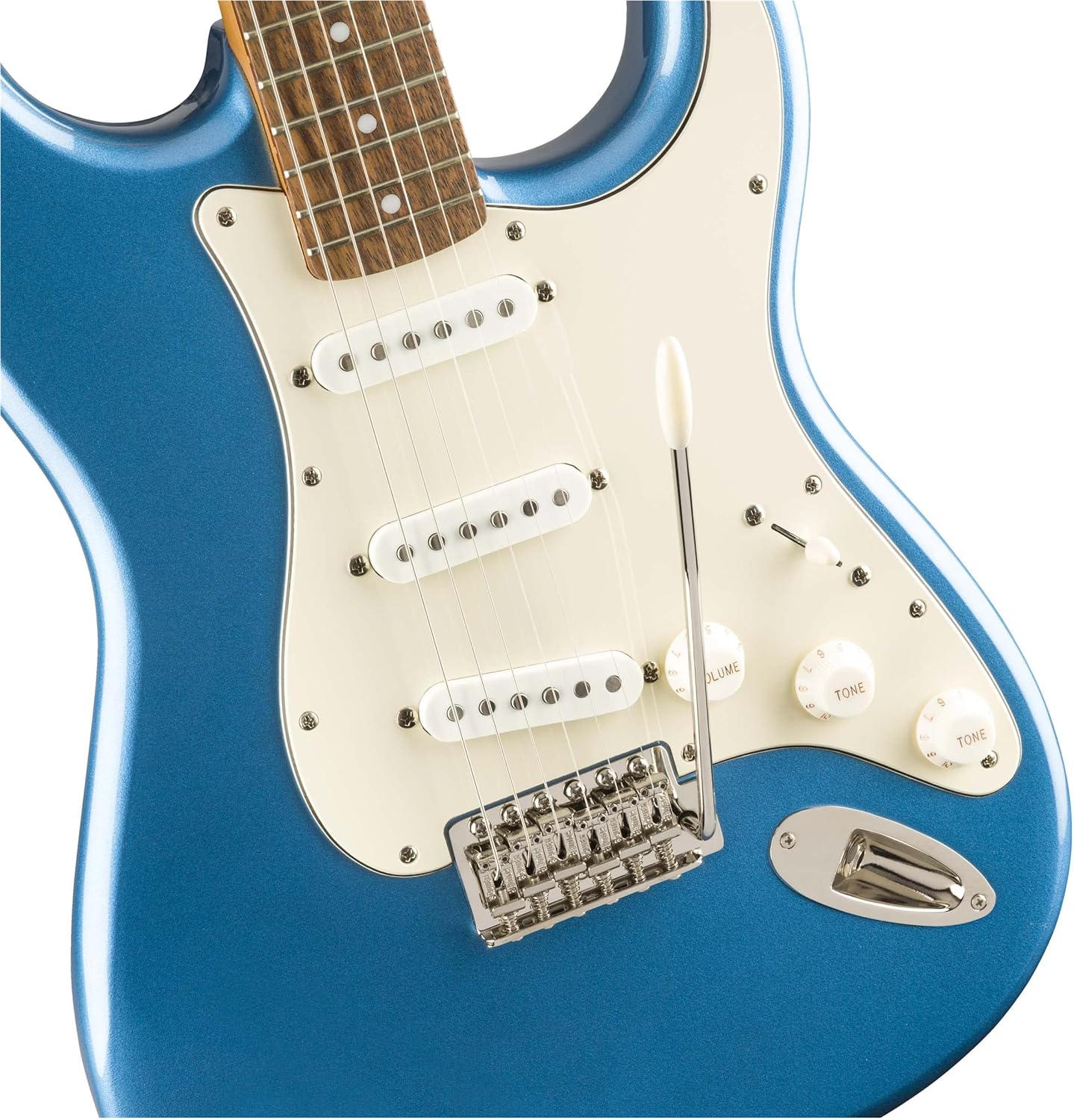 Fender Squier Classic Vibe '60s Stratocaster - Lake Placid Blue Bundle with Gig Bag, Instrument Cable, Tuner, Strap, Strings, Picks, and Austin Bazaar Instructional DVD