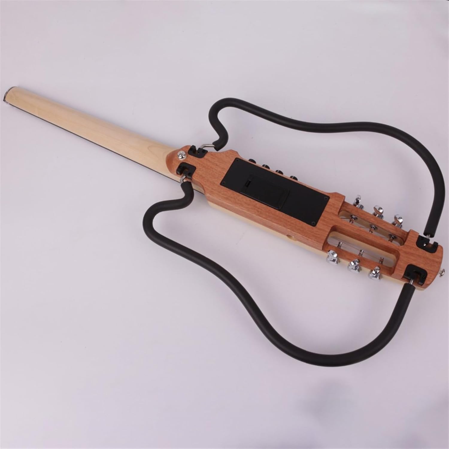 Headless Silent Travel Electric Acoustic Guitar Right Left Hand Portable Travel Built in Effector Guitar Professional Headless Guitar (Color : Right Hand)