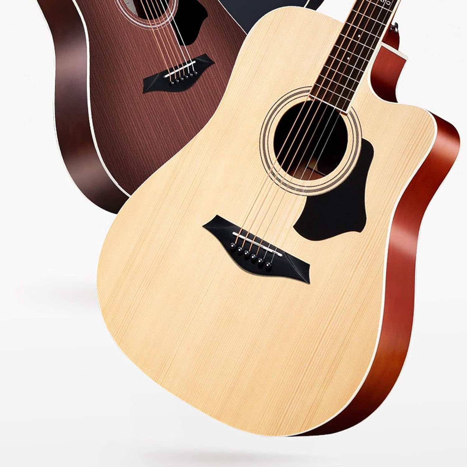 41in Acoustic Guitar, Getting Started for Novice Beginners Veneer Junior Guitar， for Male and Female Students Childrens (Size:41in,Color:#F)