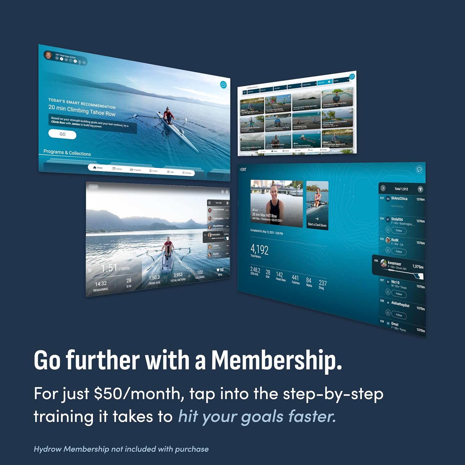 Hydrow Origin Rowing Machine with Immersive 22