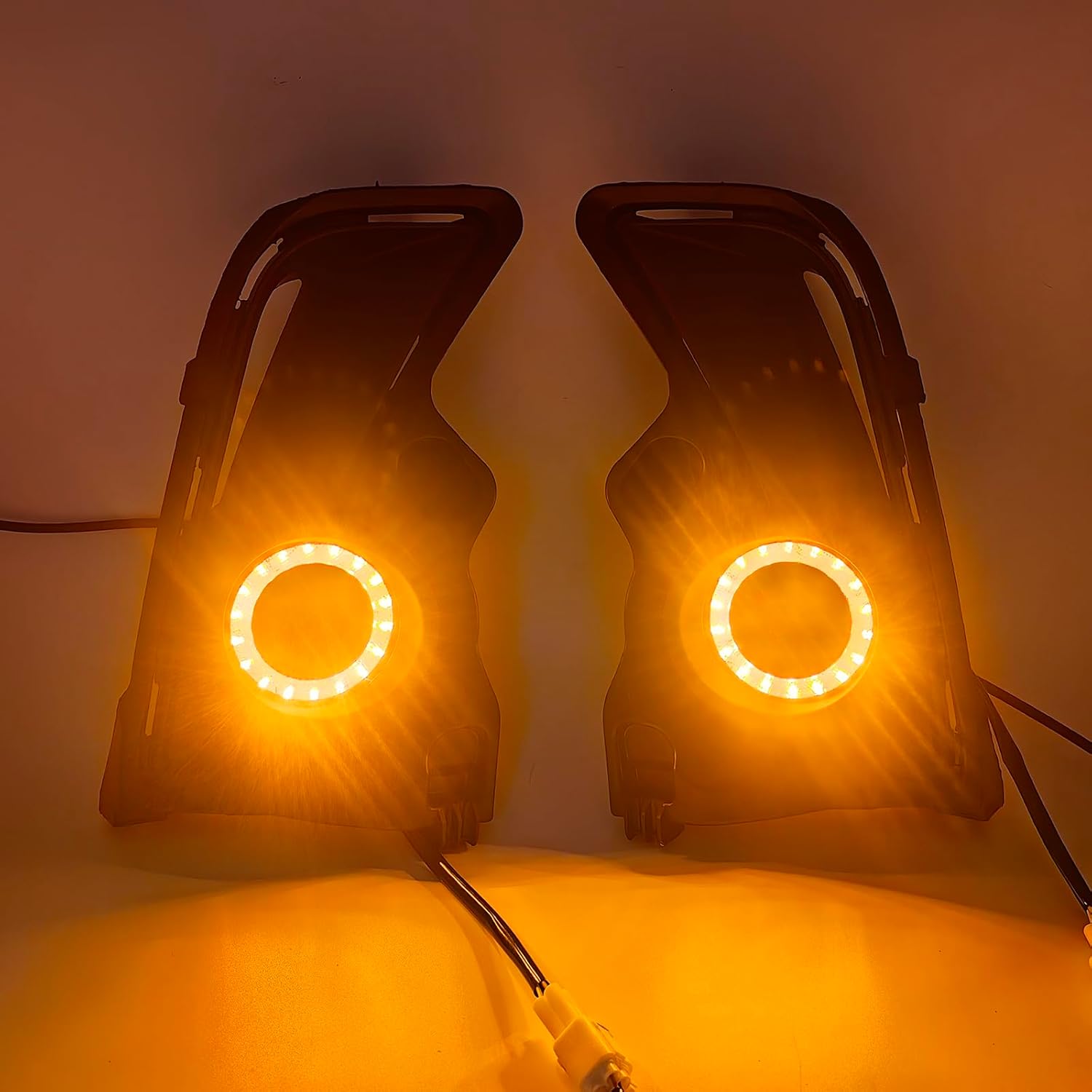 LED Fog Lights Fit for 2017 2018 2019 Toyota Highlander DRL with Amber Sequential Turn Signal Driving Lights Front Bumper HeadLights Accessories