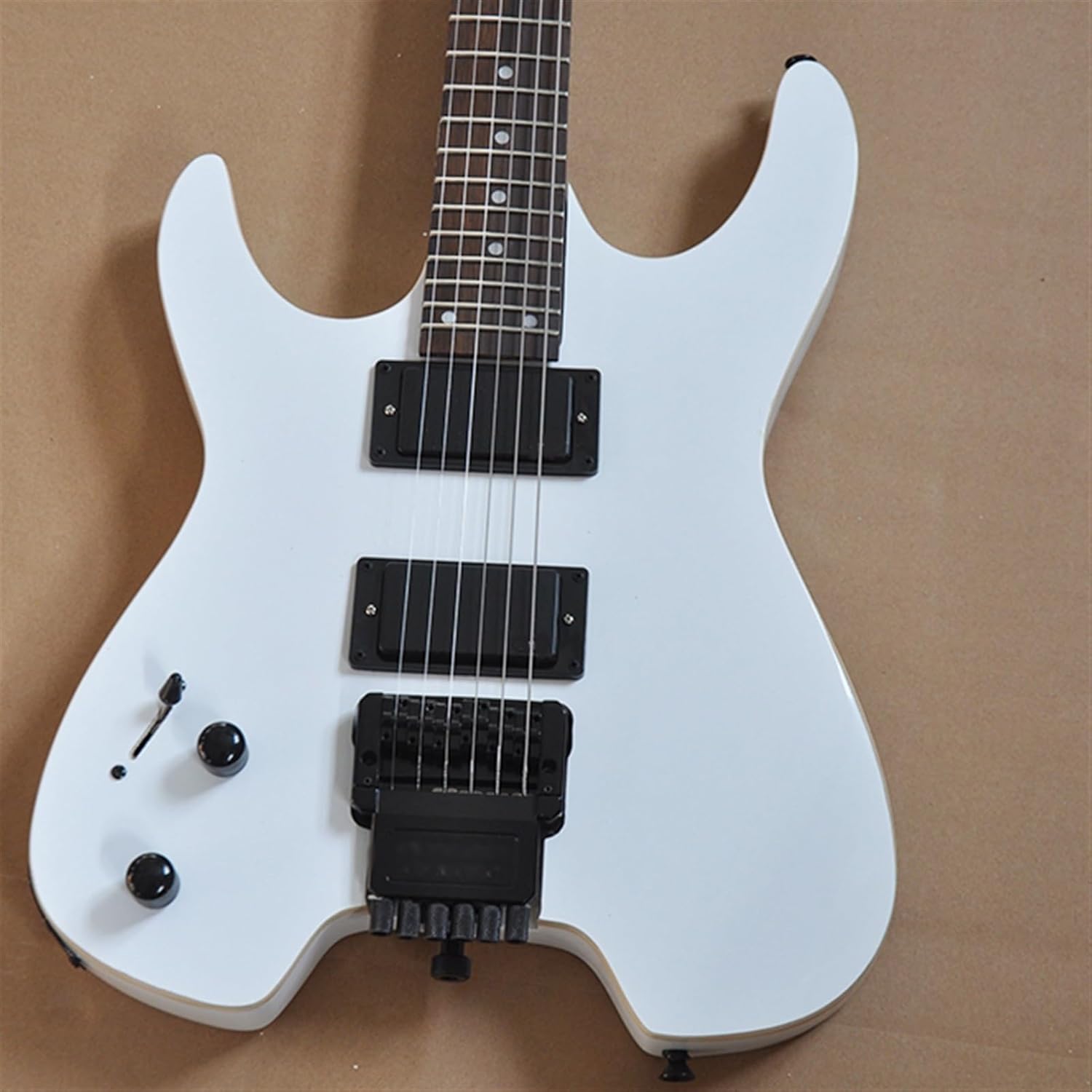 39 Inches Left Handed White Headless Electric Guitar with Rosewood Fretboard 24 Frets Professional Headless Guitar
