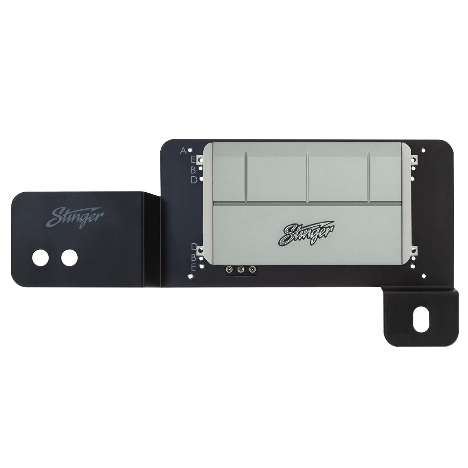 Stinger BRCOAMPBRKTD Amp Bracket - Driver Side with STXKBR8 Underseat Amplifier 8-Gauge Wiring Kit Compatible with Bronco