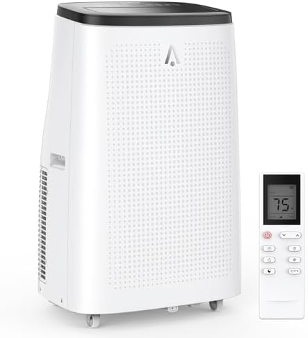 Portable Air Conditioner for Room Up to 500 Sq. Ft, 4-In-1 Portable AC Unit with Dehumidifier, Multi-Speed Fan, Sleep Mode, Remote Control, and 24-Hour Timer, 15,000 BTU