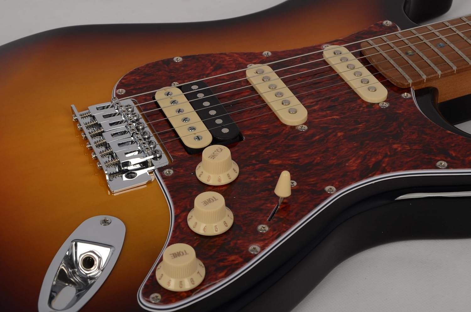 Electric Guitar by ST Series, Full Size Solid Body, Roasted Basswood Body, Roasted Maple Neck, Gig Bag Included