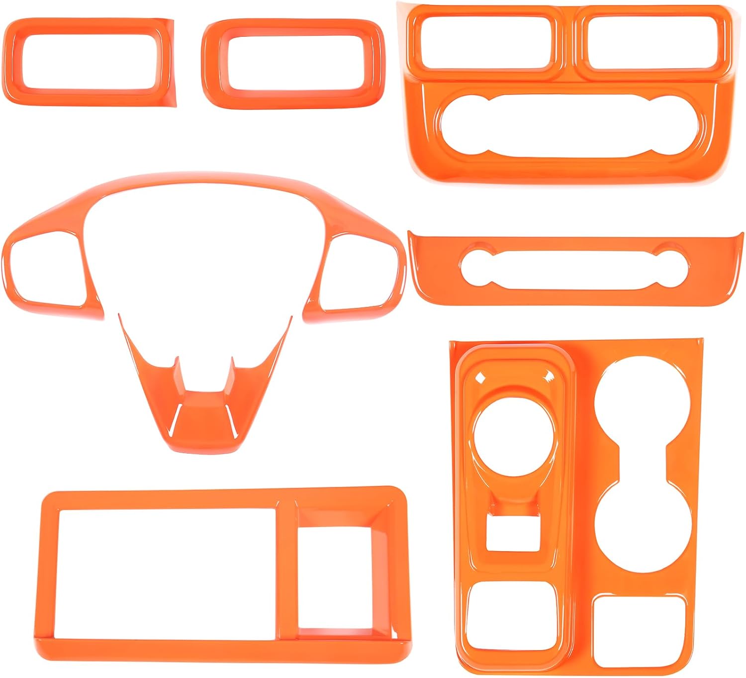 Car 8Pcs Center Console Decoration Kit Compatible with Ford Maverick 2022-2024 Central Control A/C Volume Switch/Outlet Vent/Gear Shift/Steering/Navigation Panel Protector Cover Interior Accessories