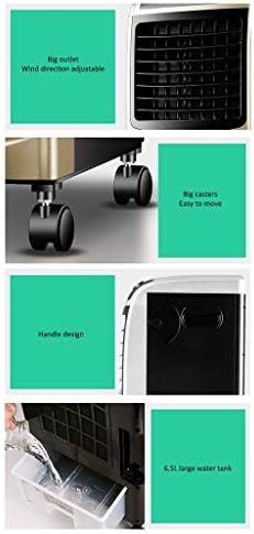 Portable Air Conditioner Fan COLD AIR FAN Standing Water- Cooled Space Air Coolers Evaporative 3 Speed Control Tower Fan Personal Floor Living Room Gold+Black