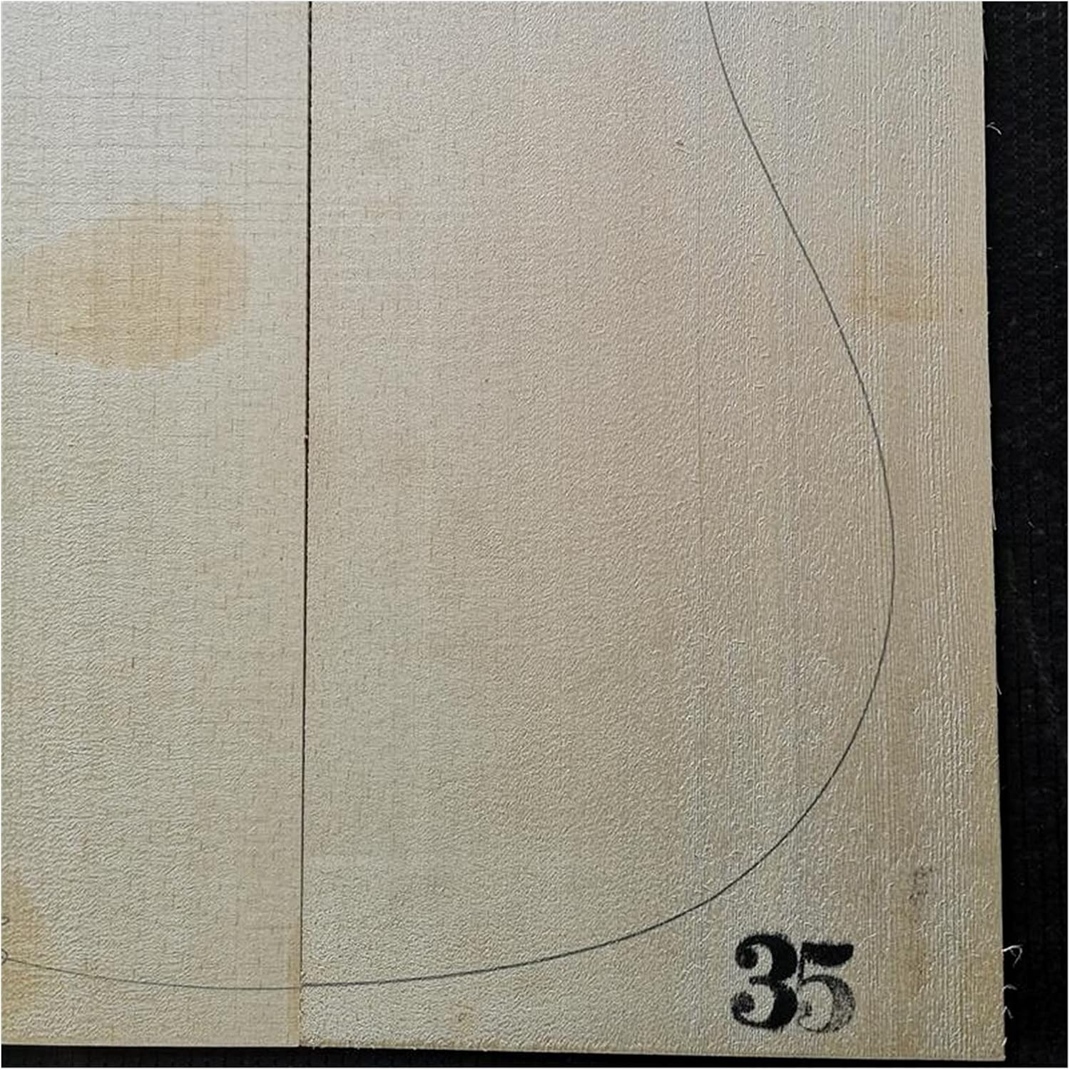 Unfinished Guitar Kit 1SET AAA Selection of Sitka Spruce Guitar Veneer Guitar Panel Wool Wood 540 * 220 * 4.5mm Handmade ​Guitar Body (Size : 35)