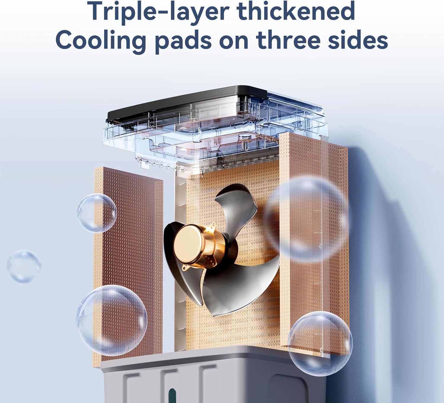 Evaporative Air Cooler, 3-IN-1 Portable Air Conditioners with 2353 CFM, Swamp Cooler with 9.2 Gallon Water Tank, Remote & Touch Control, 90°+120° Oscillation, Air Coolong Fan for Outdoor Indoor