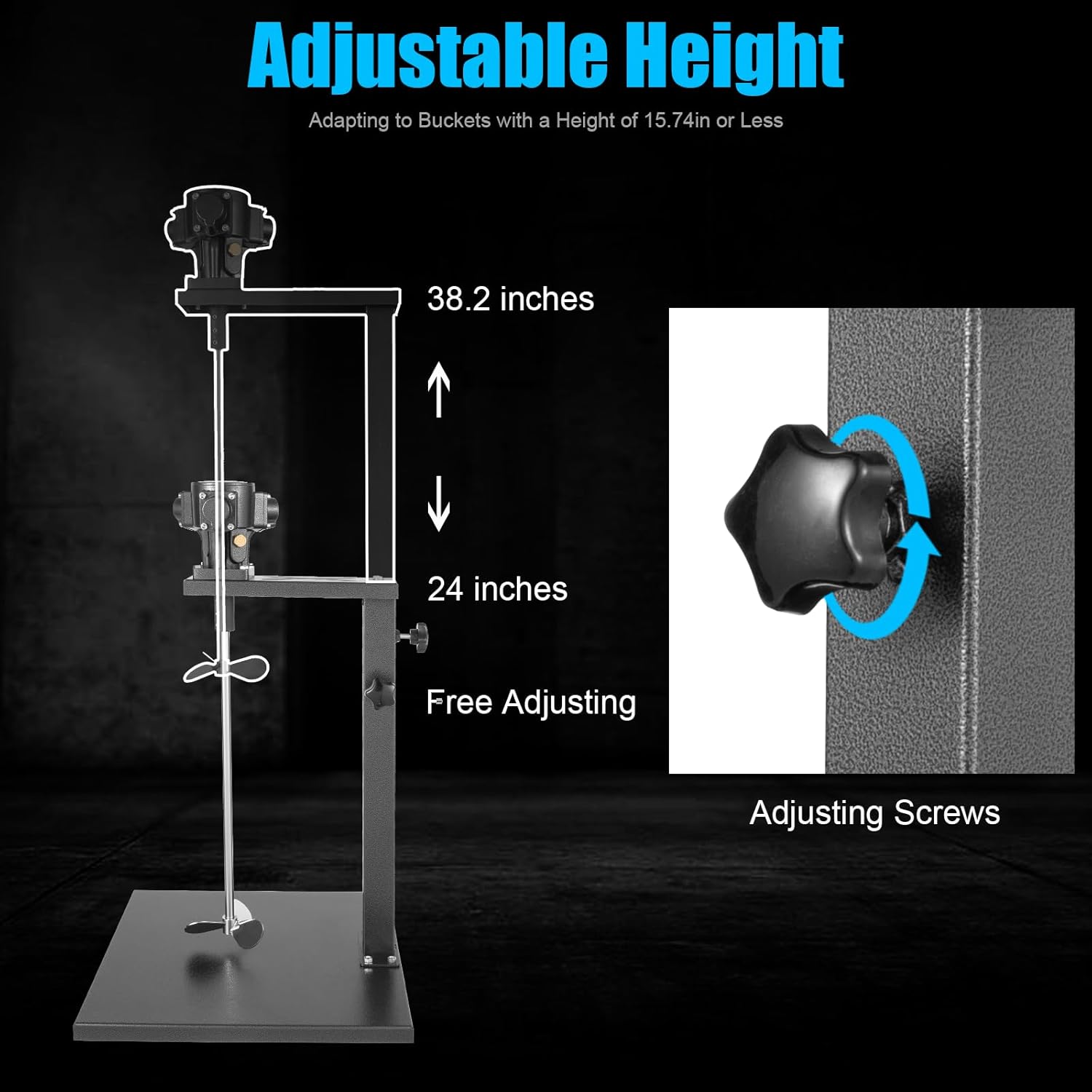 Pneumatic Paint Mixer Machine, Automatic 5 Gallon Paint Mixer Stirring Tool, 1/4HP Air Agitator Blender Stirrer, Lifting Platform Paint Coating Mixer, Stainless Steel Stirring Machine