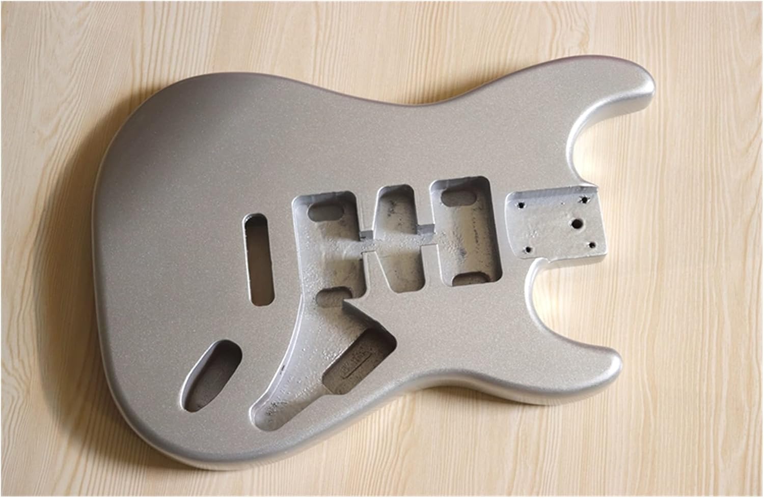 Unfinished Guitar Kit Electric Guitar Body Metallic Silver Color Guitar Body Electric Guitar Barrel Guitar Accessories Handmade ​Guitar Body