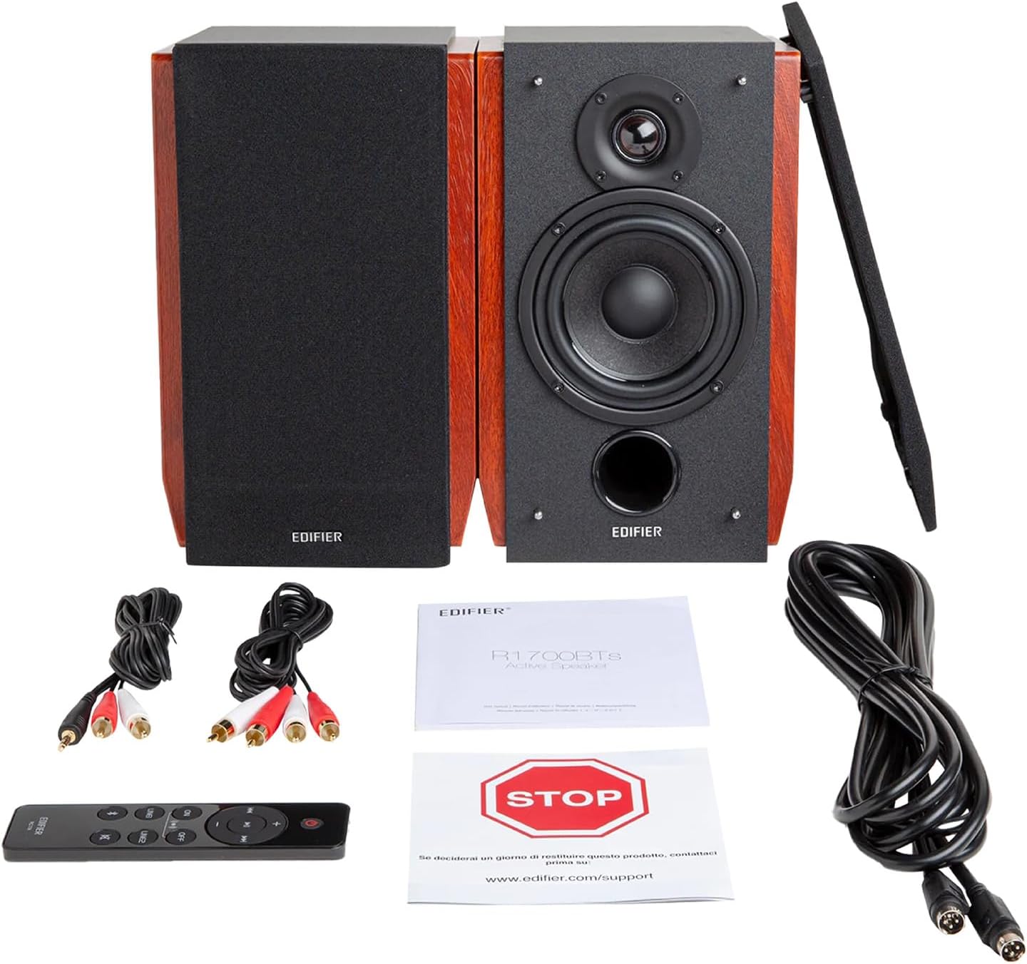 Edifier R1700BTs Active Bluetooth Bookshelf Speakers - 2.0 Wireless Near Field Studio Monitor Speaker - 66w RMS with Subwoofer Line Out