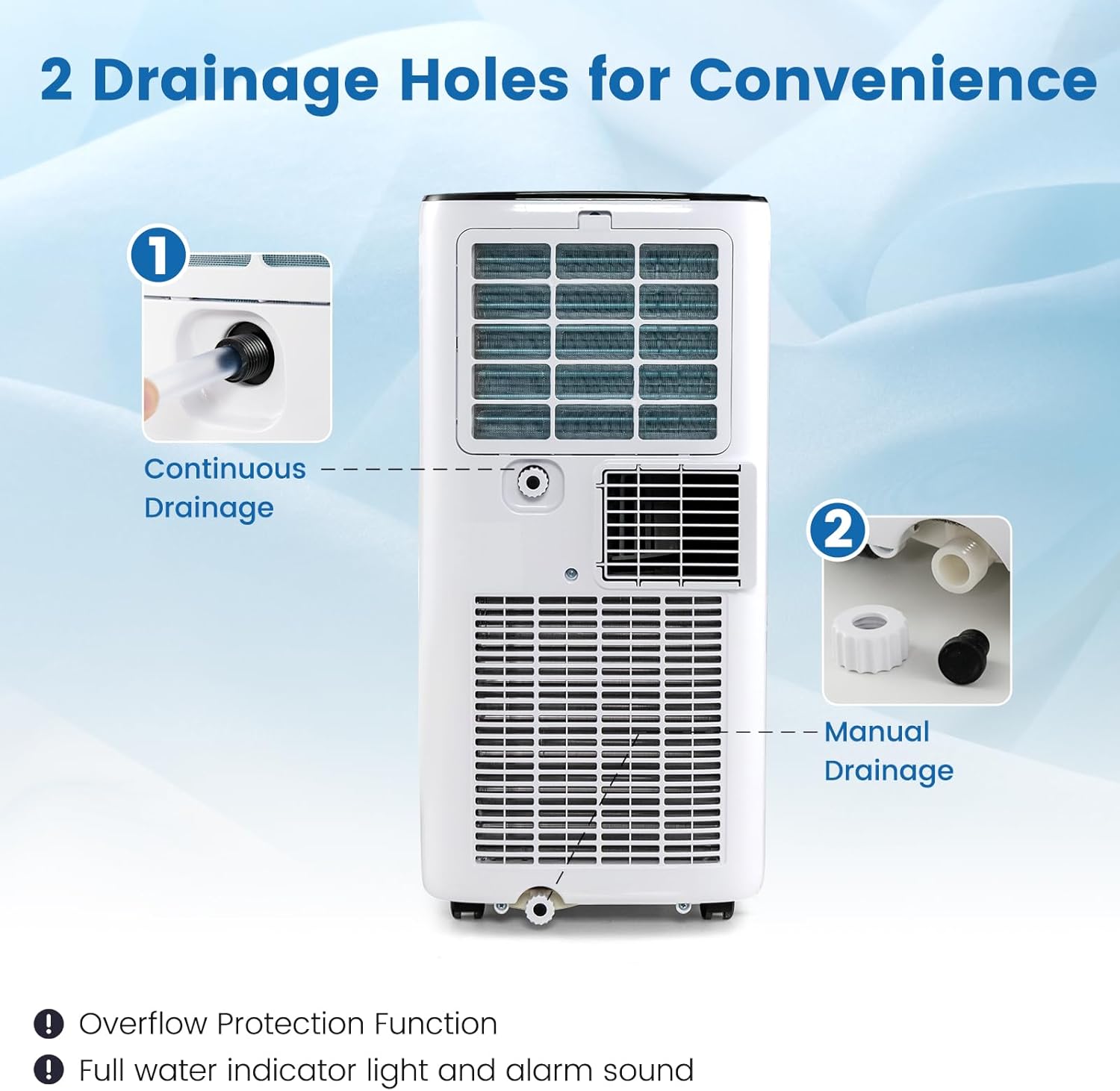 KOTEK Portable Air Conditioners, 9000 BTU Cools up to 280 Sq. Ft 4-in-1 AC Unit for Bedroom w/Sleep/Dehumidifier/Fan/Cool Mode, Window Kit/Remote Control, Room Air Conditioner Portable for Home Office