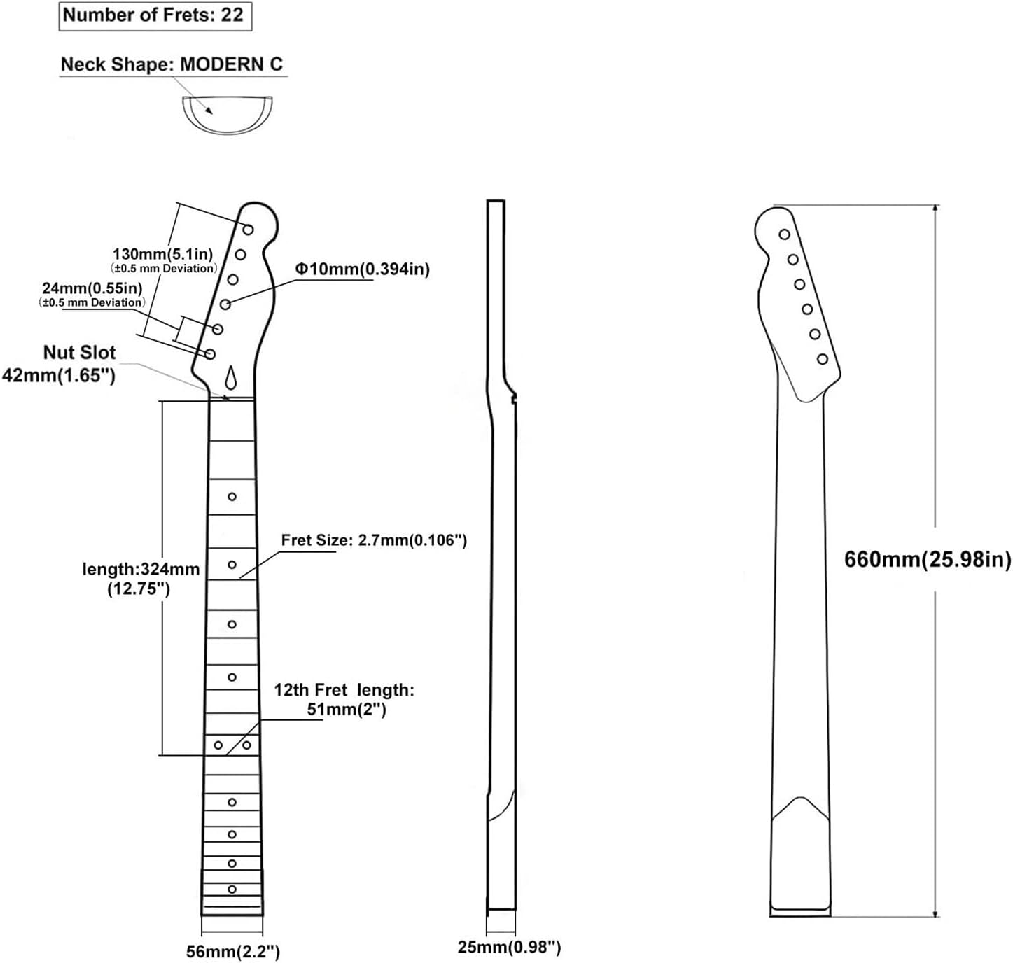 Revitalize Your TL-Style Electric Guitar with This Premium Neck