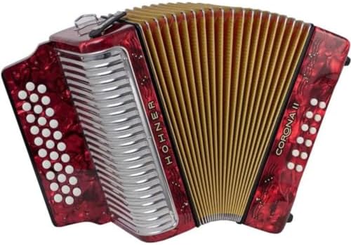 Hohner 3523GR Corona II Classic Accordion (GCF Keys, Pearl Red)