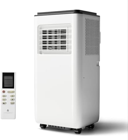 8,000 BTU Portable Air Conditioner, Cools Up to 350 Sq. Ft, 3-In-1 Room Air Conditioner With Dehumidifier & Fan, LED Display for Bedroom, Studio Apartment