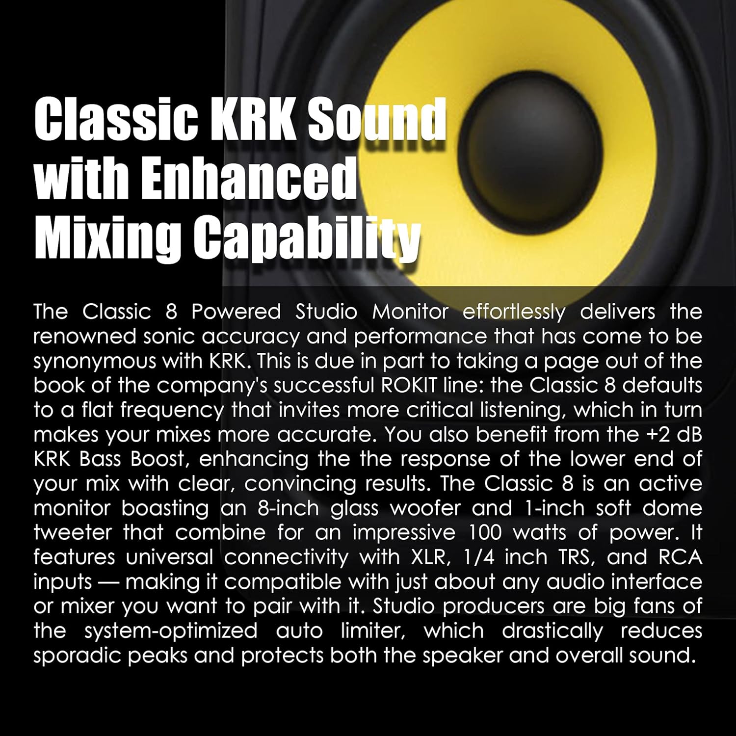 KRK Classic 8 Powered Two-Way Professional Studio Monitor