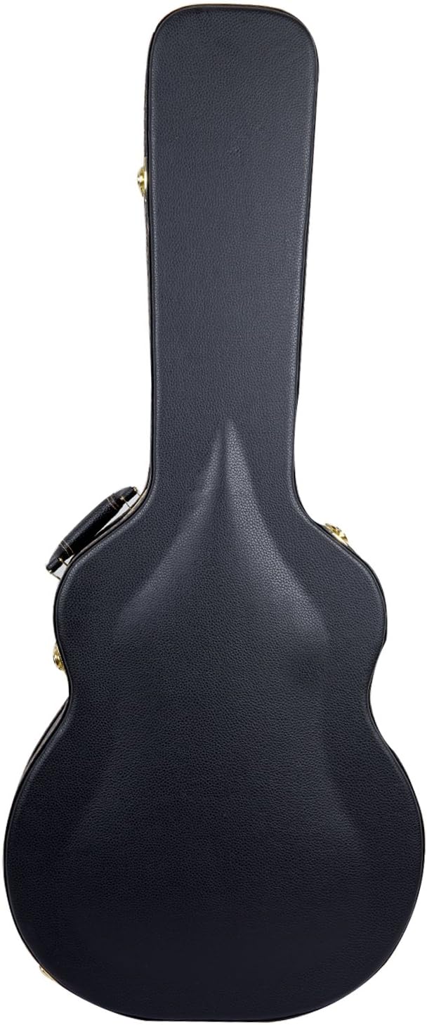 Crossrock Wooden Case for 335 Style 6-String Semi-Hollow Electric Guitars, Black (CRW600SABK)