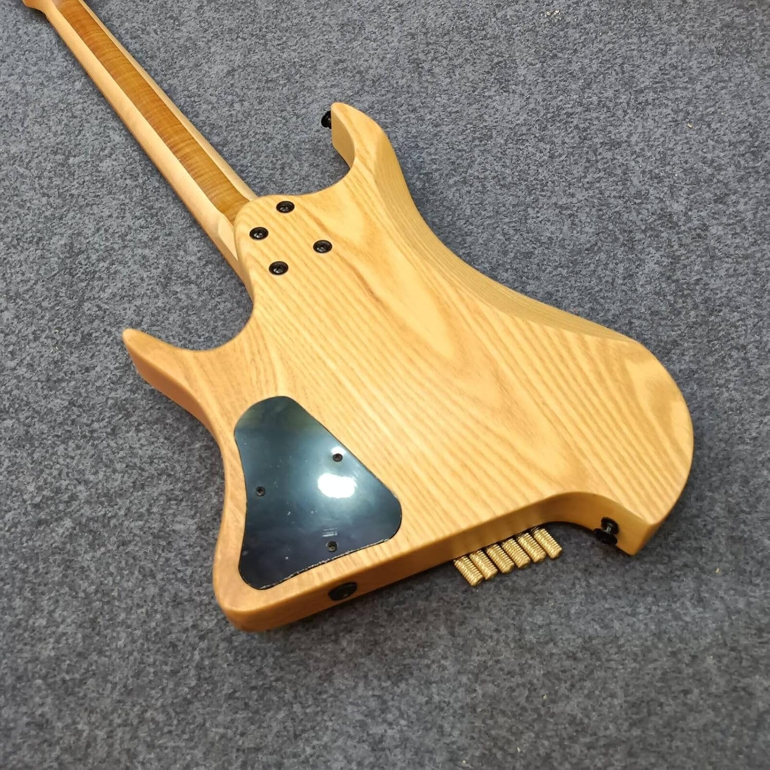 Headless Electric Guitar, 6-String Fanned Fret Guitar,Roasted Maple Neck 24 Fret Professional Guitar