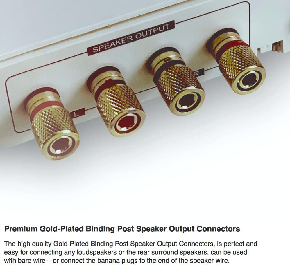 DYNASTY PROAUDIO WSA-5RP Wireless Surround Sound Rear Speakers Kit with 2 x 50W Amplifier Built-in, 5.2G / 5.8GHz Dual Band Selectable, Total 106 RF Channel Auto Switching