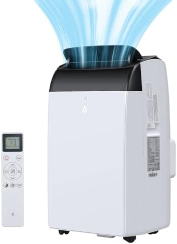 14000 BTU Quiet Indoor Portable Air Conditioner - Powerful Room Cooling for Up to 700 Sq. Ft. with LED Touch Panel & Remote, 3-in-1 Modes, Easy Installation Kit, and Durable Efficiency