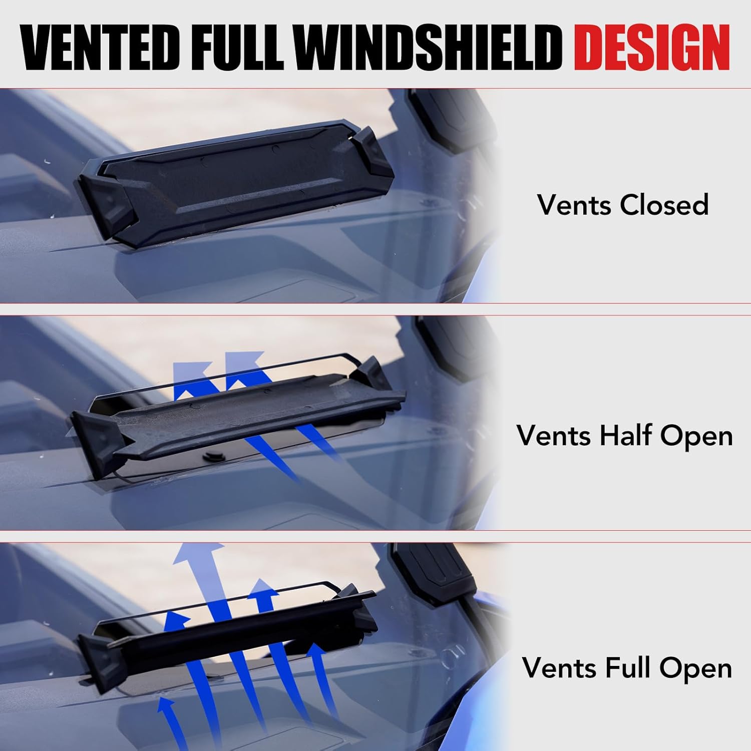 A & UTV PRO Front Full Windshield for 2020-2025 Kawasaki Teryx KRX 1000/ KRX 4 1000, Clear Vented Full Windshield, Hard Coated Window for 2024 2025 Kawasaki Teryx/ KRX 1000 Accessories