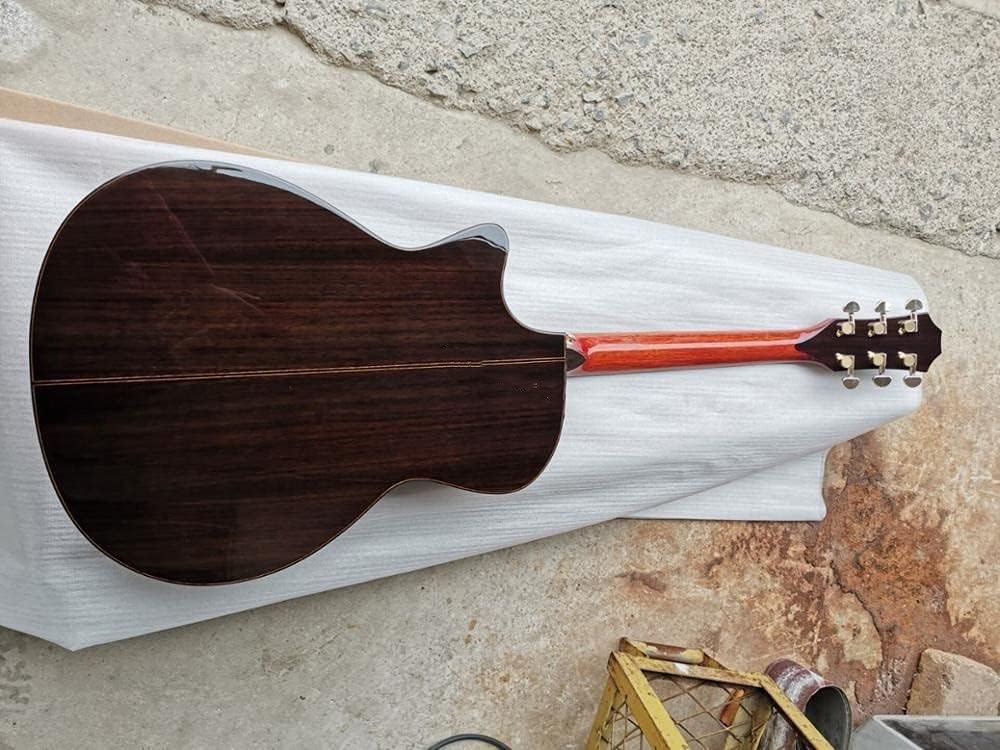 40 Inches Body Armrest Solid Spruce Acoustic Guitar Beginner Acoustic Guitar Guitars (Color : Guitar Size : 40 inches) (With Hardcase 40 inches)