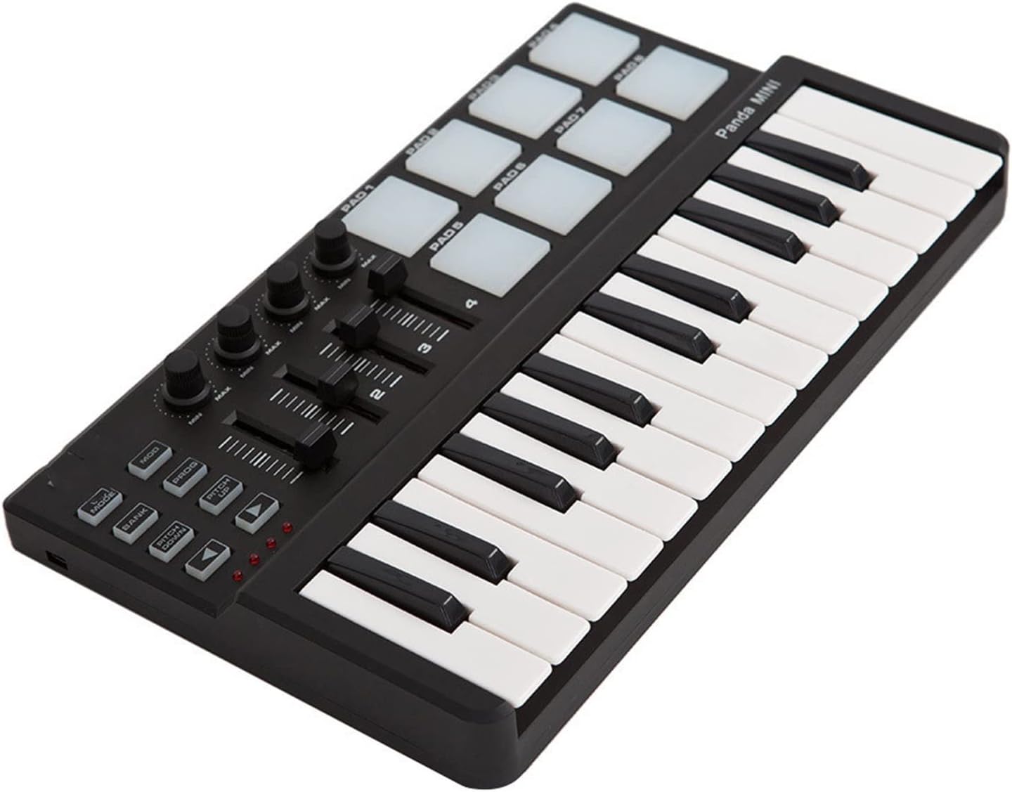Keyboard Piano Portable Mini Keyboard and Drum Pad 25-Key USB MIDI Controller MIDI Keyboard Piano
