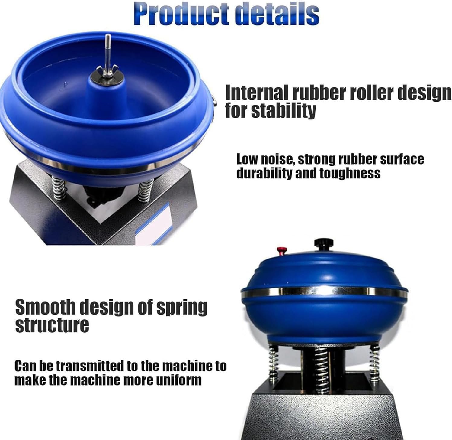 Vibrating Polishing Drum, 8/12/17 Inch Vibration Tumbler Polisher, Sleeve Polisher, Vibration Tumbler Vibration Polishing Machine, for Grinding and Polishing Workpiece Surfaces,6.2L